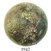 Image 1 : Small bronze cannonball (4-pounder), Spanish colonial (1600s-1700s), from a colonial site in the wes