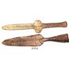 Image 1 : Lot of 2 hand-forged iron pike heads, 1700s, Spanish colonial, found in Arizona.