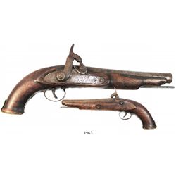 English percussion pistol, 1800s.