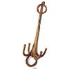 Image 1 : Hand-forged iron grappling hook, 1700s, found in Virginia.