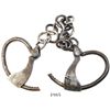 Image 1 : Iron leg-irons (shackles), naval/military, ca. 1860-1880, with original key.