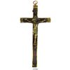 Image 1 : Large, French bronze-ebony crucifix, early 1800s.