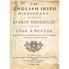 Image 1 : 1732: MacCurtin and Begley English Irish Dictionary