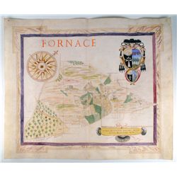 c.1810: Italian map of Mantiana, Property of Cardinal Fornace