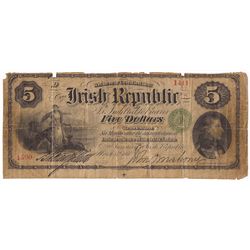 1866: Fenian Bond Irish Republic Five Dollars