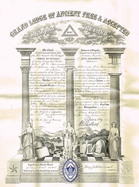 1922 30 December Dublin Grand Lodge Of Masons