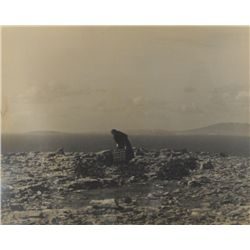 PHOTOGRAPH OF AN ARAN ISLANDER by A.H. Flaherty Framed photograph showing life for an Aran Islander.