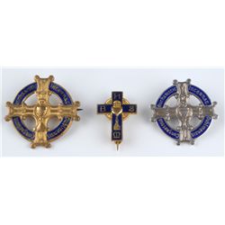 1932: Eucharistic Congress badges including silver and enamel example