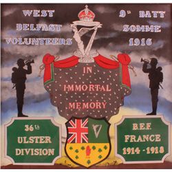 Long Kesh 36th (Ulster) Division, Royal Irish Rifles artwork by 'Gusty' Spence