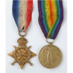 1914-15 Star and Victory Medal to Private Peter Whelan Royal Dublin Fusiliers