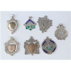 GAA 1929-1949: Collection of silver Irish sports medals including Tipperary Junior Hurling medal