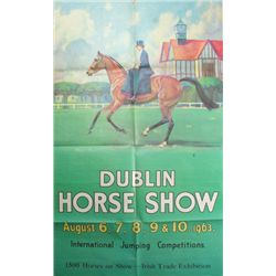 1963: Dublin Horse Show 'International Jumping Competitions' poster