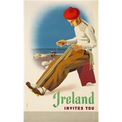 1954: "Ireland Invites You" tourism poster