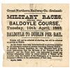Image 1 : 1883 (10 April) Great Northern Railways Baldoyle Military Races handbill