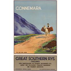 1930s: Great Southern Railways, Connemara poster
