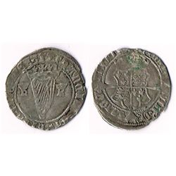 Henry VIII & Anne Boleyn (1533-1536) Harp Issue sixpence