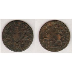 James II. Gunmoney. Crown and Halfcrown.