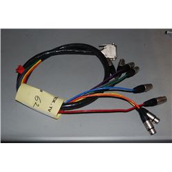 (1)  4'  AES/EBU 25 Pin Dsub to 8 Female  XLR Cable