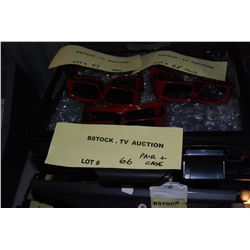 2 Pairs of  3D Glasses No Case