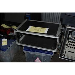 Shallow Black Rack 4U Roadrunner Rails Back And Front