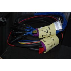 1 -  10" AES/EBU 25 Pin Dsub to 4 Female/ 4 Male XLR Cable