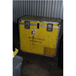 18" x 35" x 32" Foam Lined Flight Case w/  Wheels, Internal Shelf & Margouleff/Biles Stencil