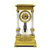 Image 1 : VERY FINE EMPIRE ORMOLU AND CRYSTAL PORTICO MANTEL CLOCK