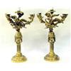 Image 1 : SUPERB PAIR OF EMPIRE ORMOLU THREE LIGHT CANDELABRA.