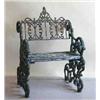 Image 1 : PAIR OF PAINTED WROUGHT IRON BENCHES