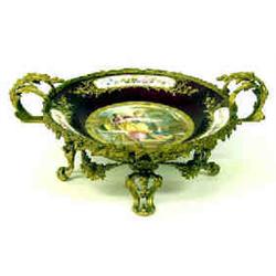FINE LOUIS XV STYLE "SEVRES" GILT BRONZE MOUNTED PORCELAIN CENTERPIECE