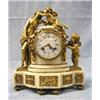 Image 1 : LOUIS XV STYLE GILT BRONZE AND MARBLE MANTEL CLOCK