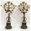 Image 1 : PAIR OF LOUIS XV STYLE GILT AND PATINATED FOUR LIGHT CANDELABRA
