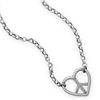 Image 1 : 16" + 2" Heart with Peace Sign Necklace