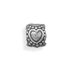 Oxidized Heart Bead