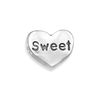 Image 1 : Oxidized Heart Shaped Bead with "Sweet"