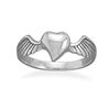 Image 1 : Oxidized Heart with Wings Ring