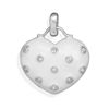 Image 1 : White Enamel Heart Pendant with Crystals