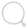 Image 1 : 10" Round Link with 12mm Heart Tag Anklet