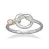 Image 1 : Two Tone Knot Design Ring