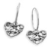 Image 1 : Wire Heart Hoop Earrings