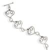 Image 1 : 7"+1" Extension Oxidized Heart Link Bracelet