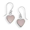 Image 1 : Pink Inlay Shell Heart Earrings