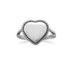 Image 1 : Polished Heart with Rope Edge Ring