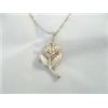 Image 1 : Sterling Silver Rose Necklace