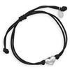 Image 1 : Adjustable Cord Bracelet with Puffed Heart