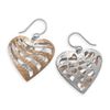 Image 1 : Two Tone Reversible Heart Earrings