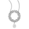 Image 1 : 18" Necklace with Faceted CZ and Scroll Design Pendant