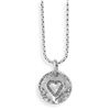 Image 1 : 18" Silver Necklace with Heart Design