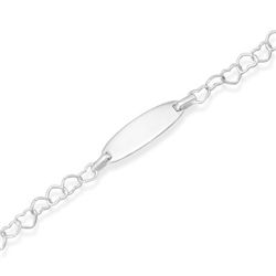 5.5"+1" Heart Link ID Bracelet