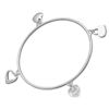 Image 1 : Bangle Heart Charm Bracelet